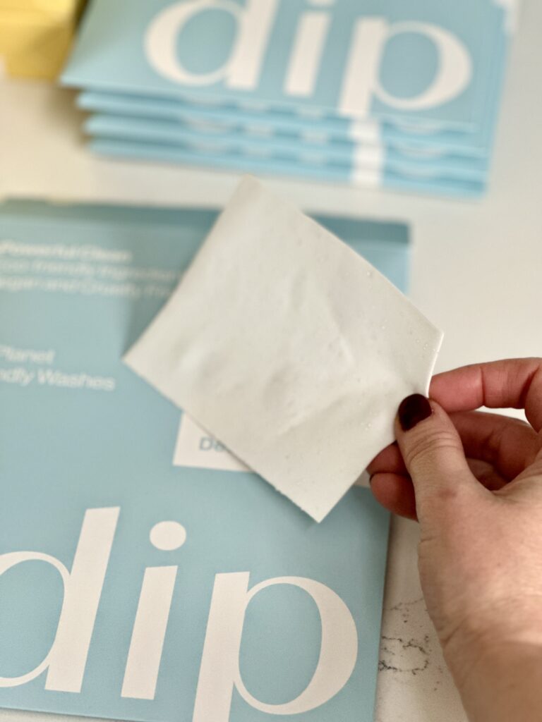 greener home laundry eco swap using Dip detergent sheets