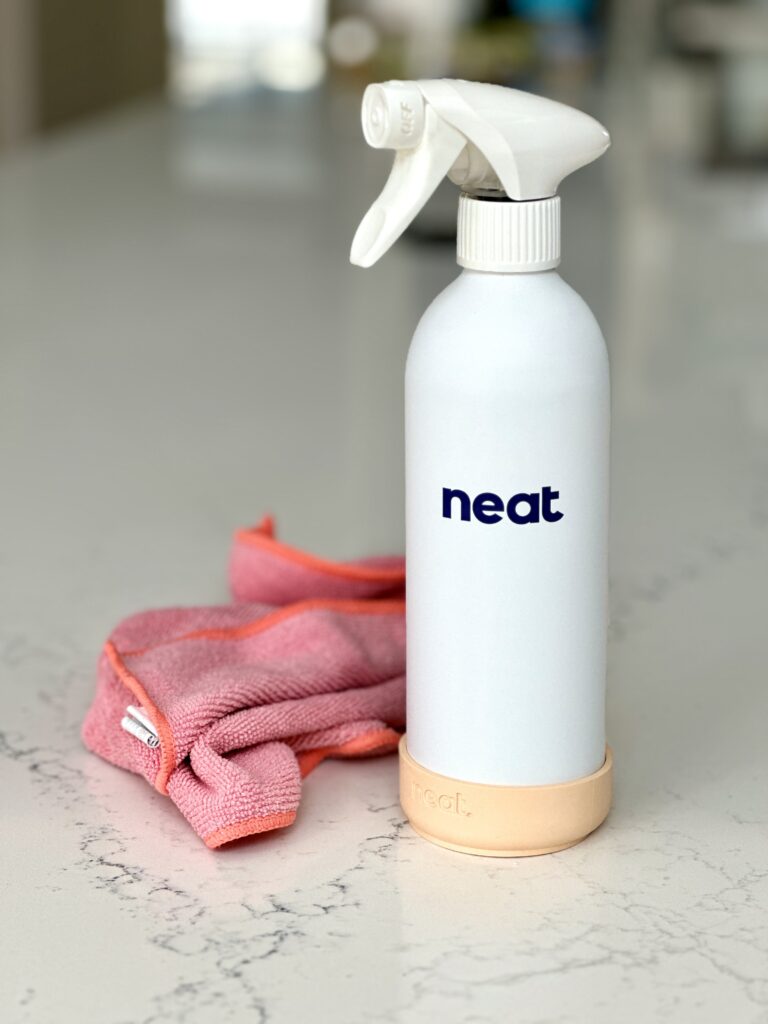 greener home eco-friendly cleaning using refillable Neat spray